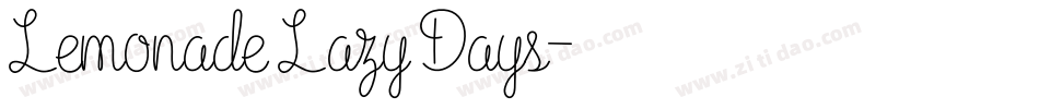 Lemonade Lazy Days字体转换